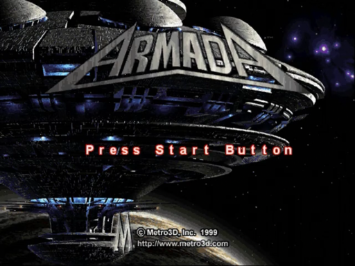Armada title screen for Sega Dreamcast